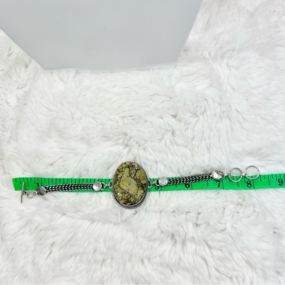 Atlantisite Jasper 925 Gemstone Pendant & bracelet Set - Picture 7 of 8